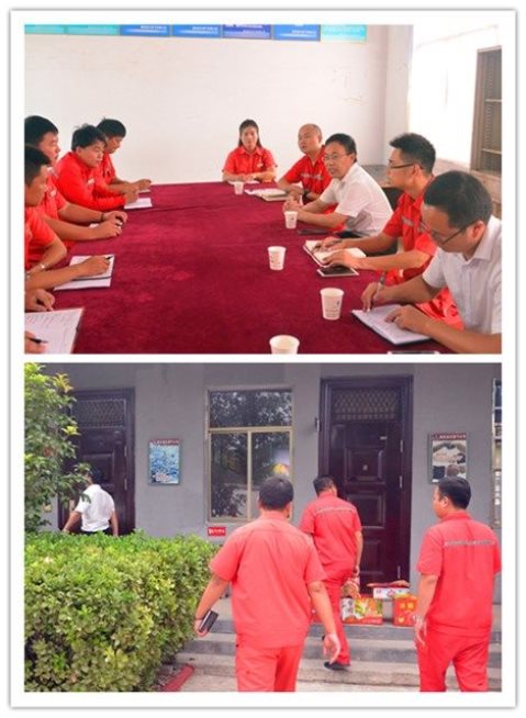 總裁為鹿邑縣加氣站員工送上節(jié)日的祝福，并在站區(qū)會議室召開了座談會